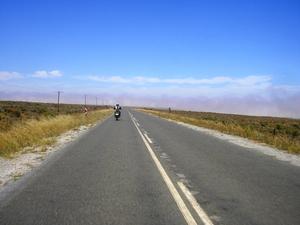 R46 other side of ceres: We packed the bikes Monday night 15th Dec and left bang on schedule 06h17 on Tuesday. Riding up to Ceres for the start is always tedious and Annie led me through the Bainskloof pass, Mitchells pass route.